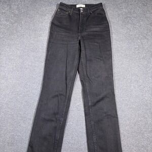 Abercrombie & Fitch The 90s Straight Ultra High Rise Jeans Women 25 Black Curve
